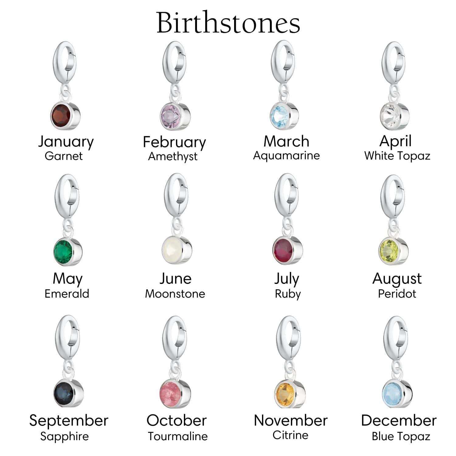 Geburtsstein Charm Halskette | Shop Nory
