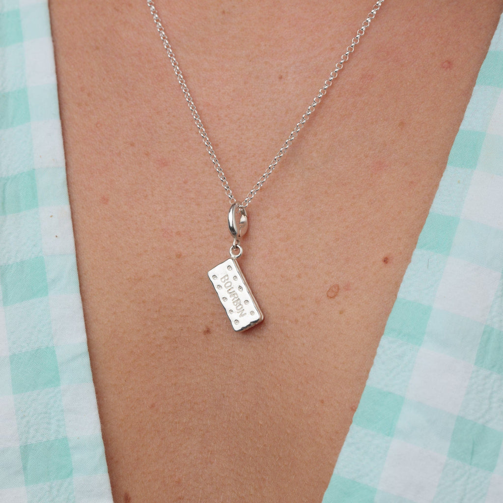 Silber Bourbon Keks Charm Halskette | Shop Nory
