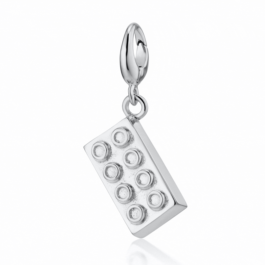 Silber Baustein Charm Halskette | Shop Nory