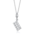 Silber Baustein Charm Halskette | Shop Nory