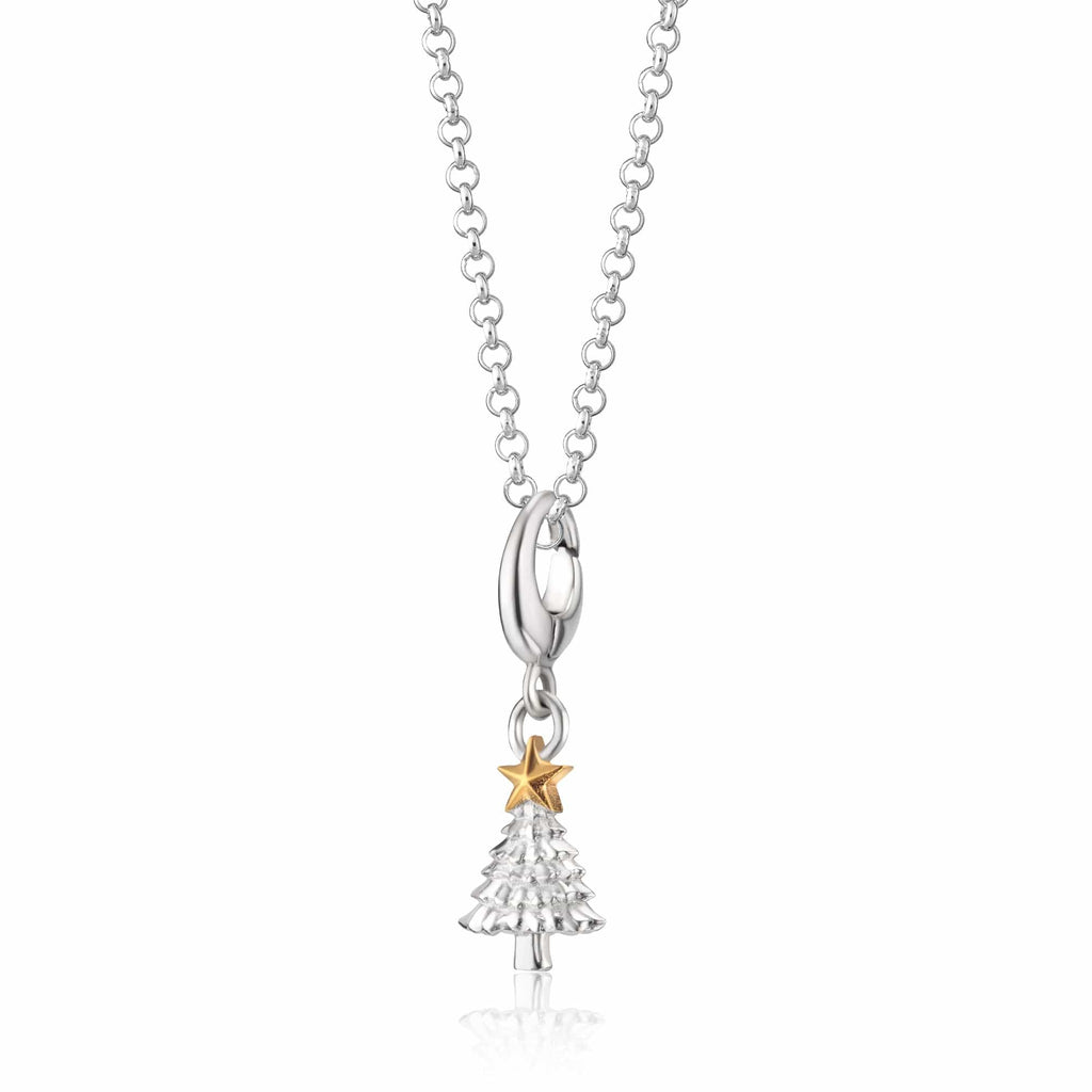 Silber Weihnachtsbaum Charm Halskette | Shop Nory