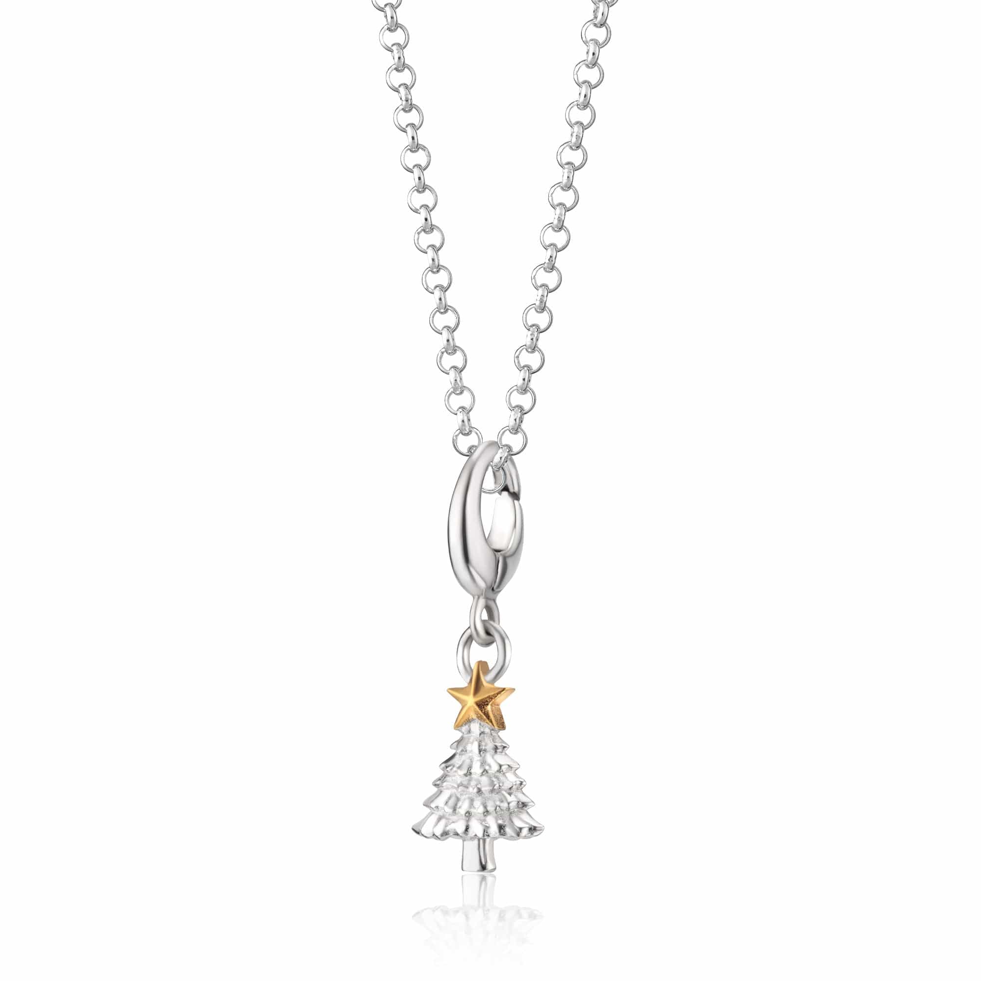 Silber Weihnachtsbaum Charm Halskette | Shop Nory