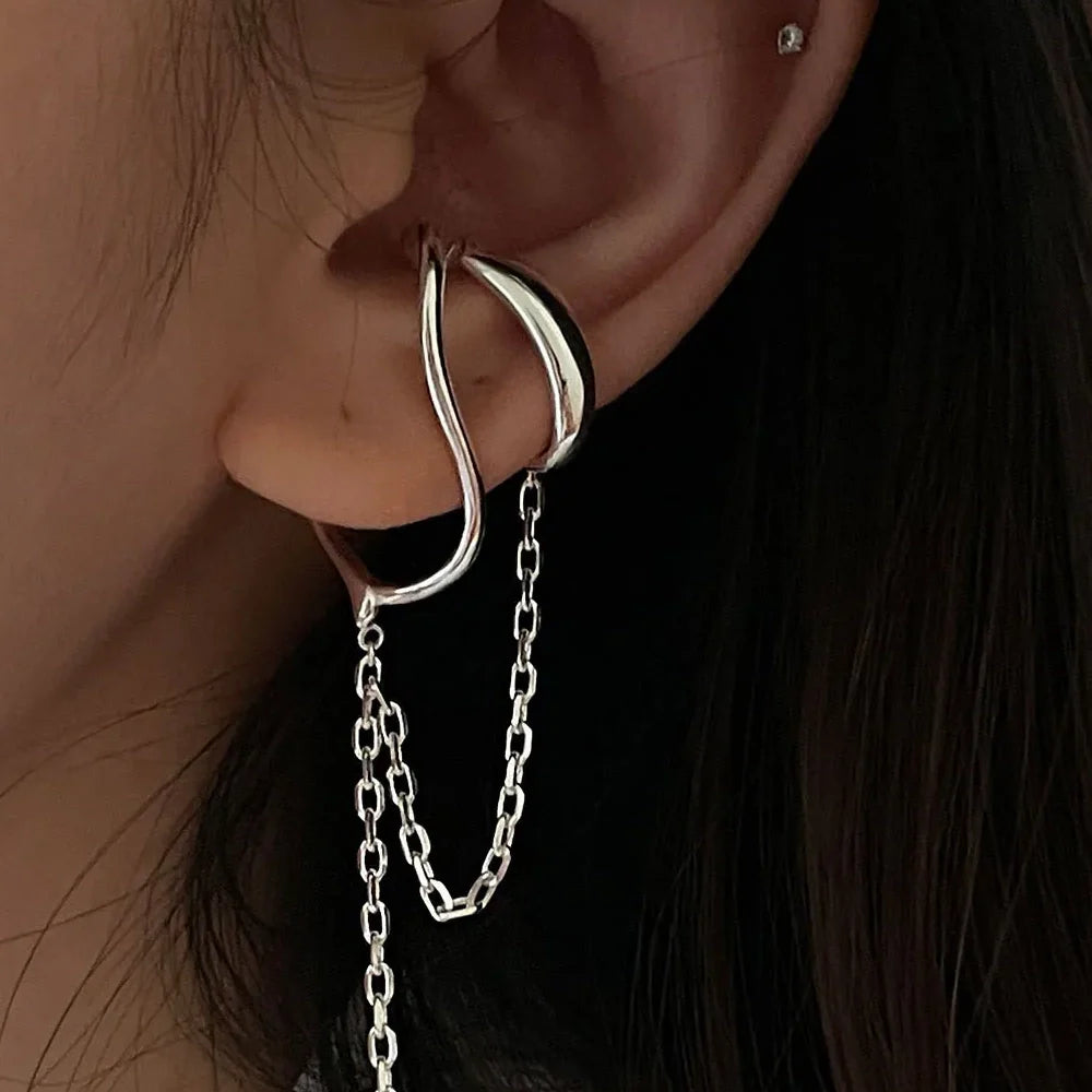 Lange Quasten Kette Keine Piercing Ohrringe | Shop Nory