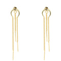 Silberne Farbe Mond Halbmond Bogen Kettenohrringe | Shop Nory