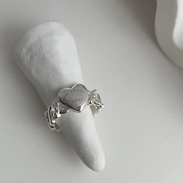 Einfach süßer herzförmiger Zirkonring | Shop Nory