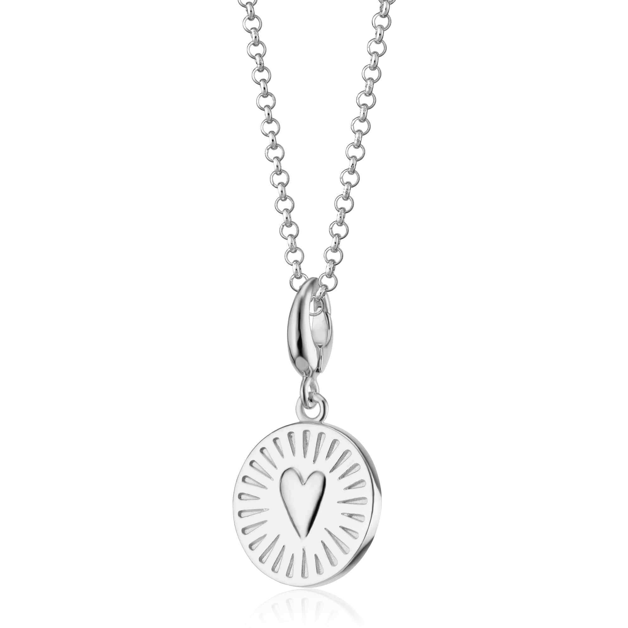 Silber Du Hast Mein Herz Charm Halskette | Shop Nory