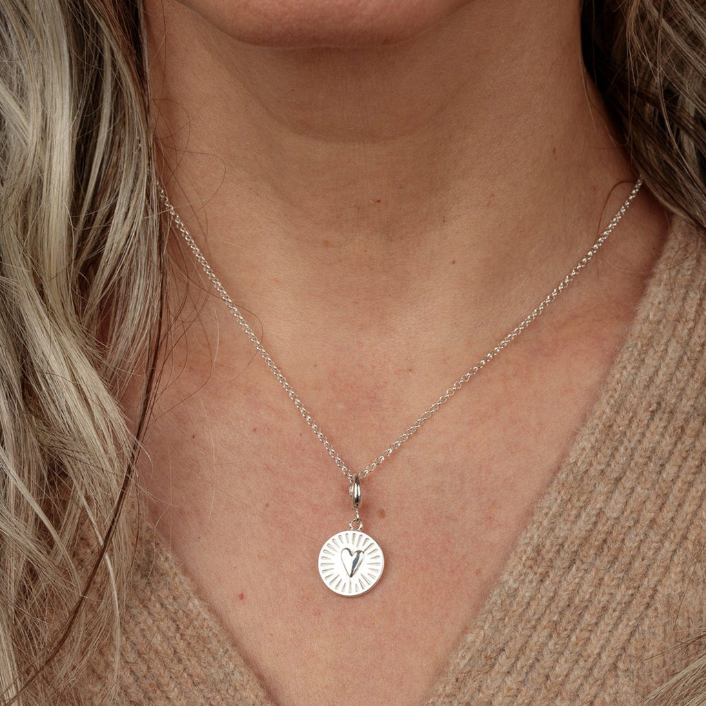 Silber Du Hast Mein Herz Charm Halskette | Shop Nory
