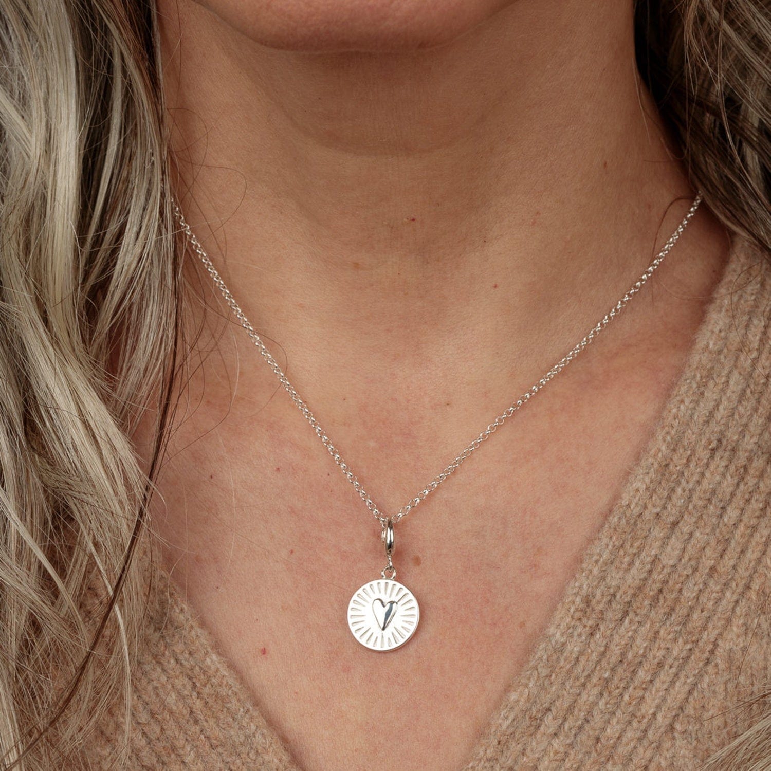 Silber Du Hast Mein Herz Charm Halskette | Shop Nory