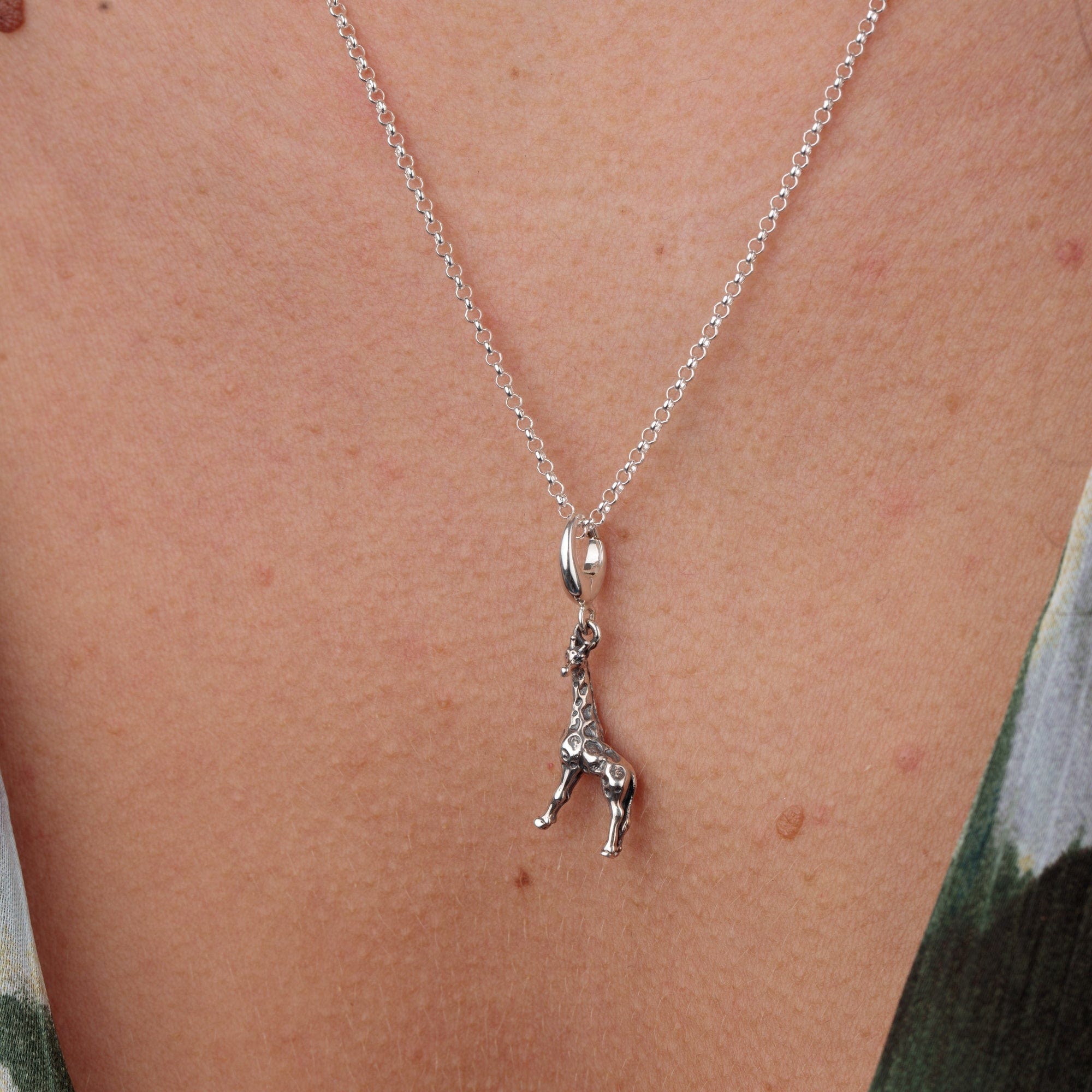 Silber Giraffe Charm Halskette | Shop Nory
