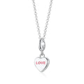Silberne Liebes Herz Süß Charm Halskette | Shop Nory