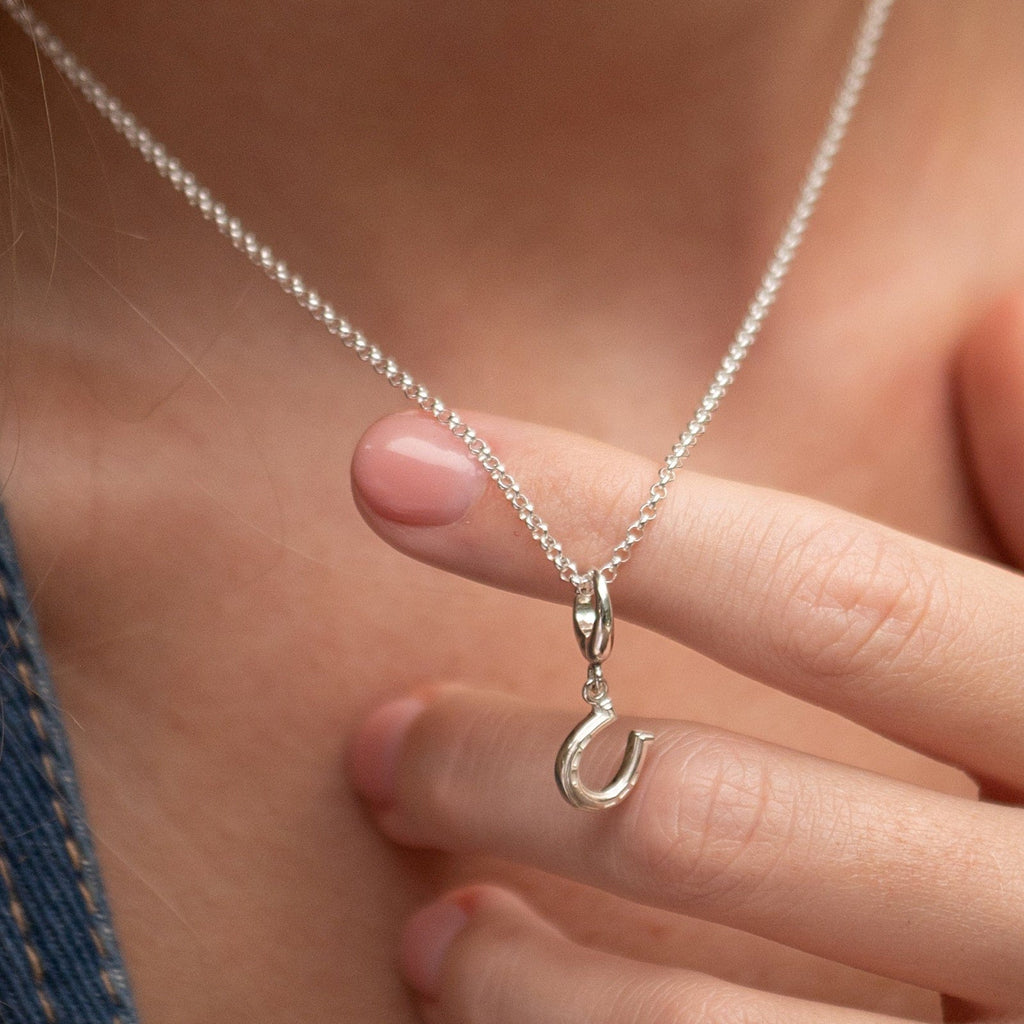 Silber Glücks-Hufeisen Charm Halskette | Shop Nory