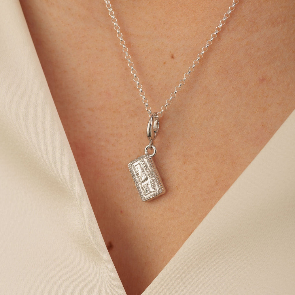 Silber Malz Milch Keks Charm Halskette | Shop Nory