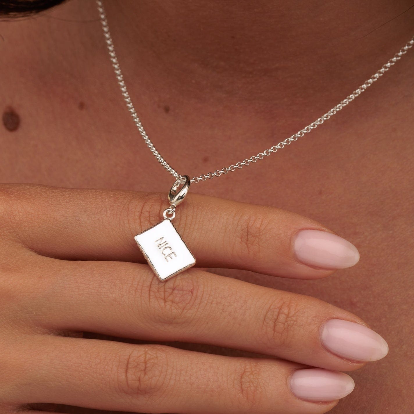 Silber Schönes Keks Charm Halskette | Shop Nory