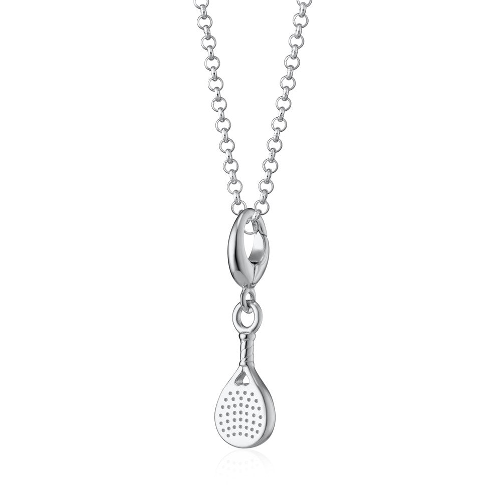 Silber Padel Schläger Charme Halskette | Shop Nory