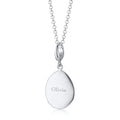 Gravierte Silber Kiesel Charm Halskette (Mittel) | Shop Nory