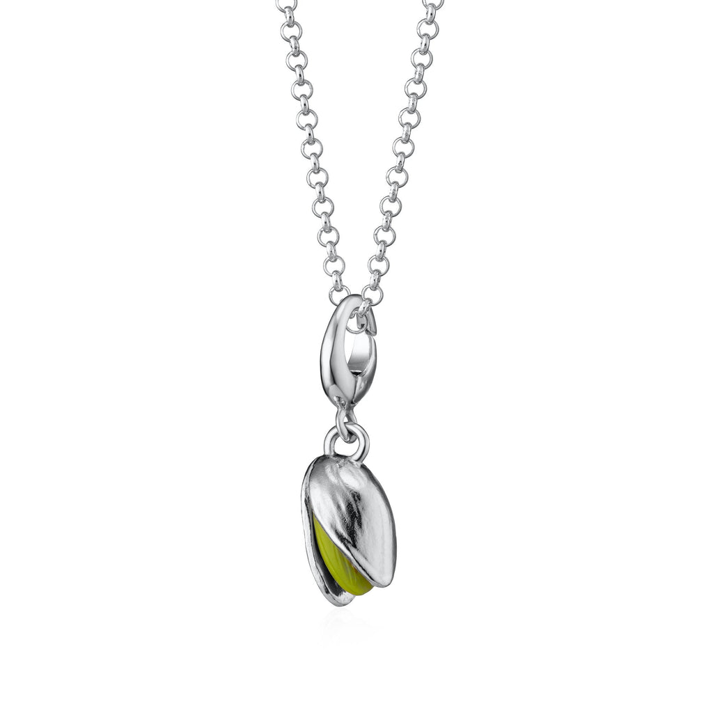 Silber Pistazien Charm Halskette | Shop Nory