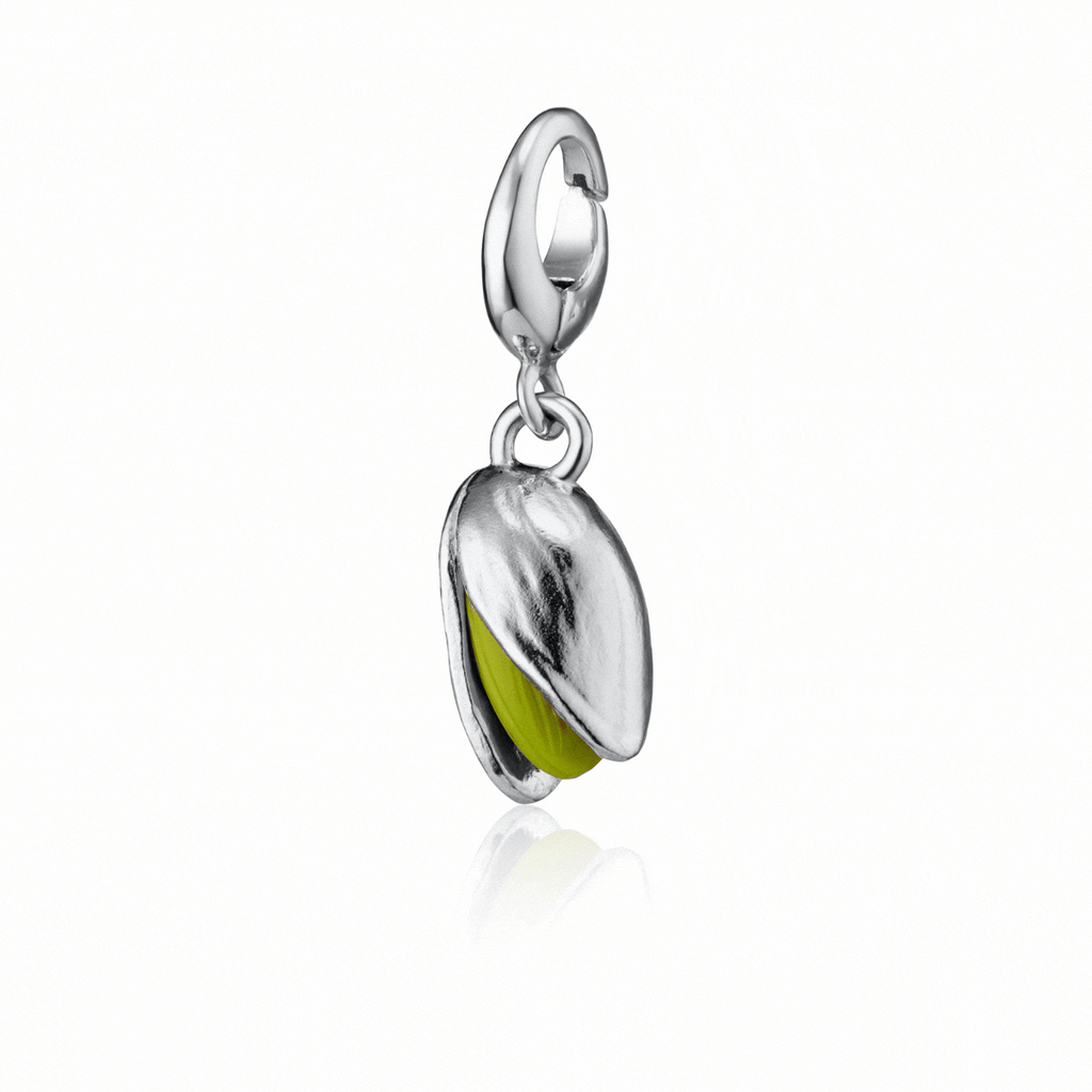 Silber Pistazien Charm Halskette | Shop Nory