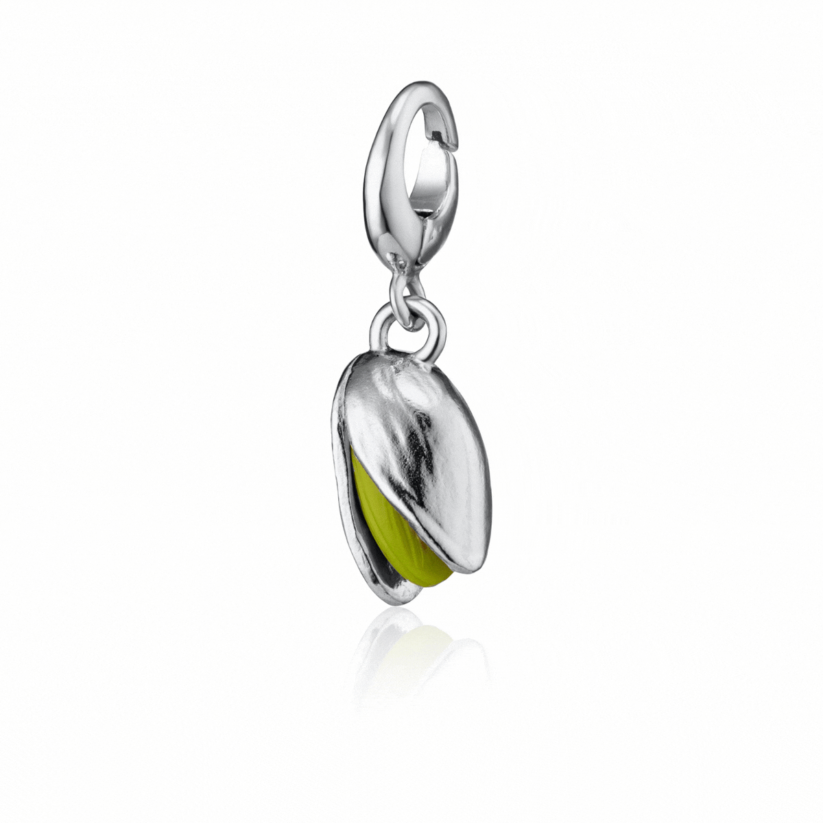 Silber Pistazien Charm Halskette | Shop Nory