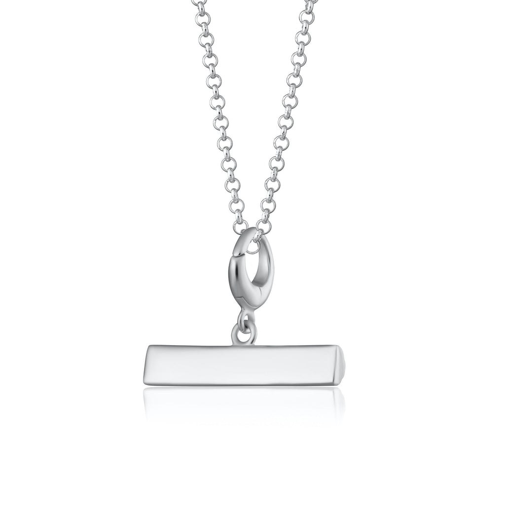 Silber T-Bar Charme Halskette | Shop Nory