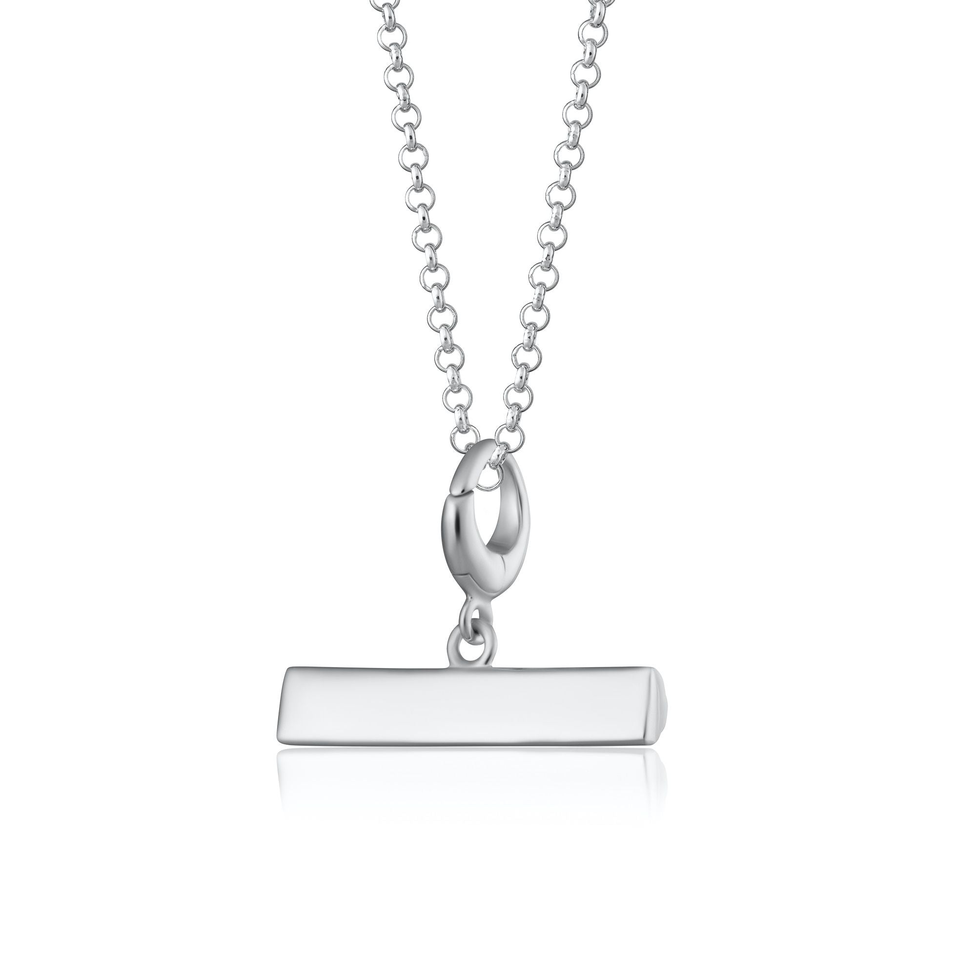 Silber T-Bar Charme Halskette | Shop Nory