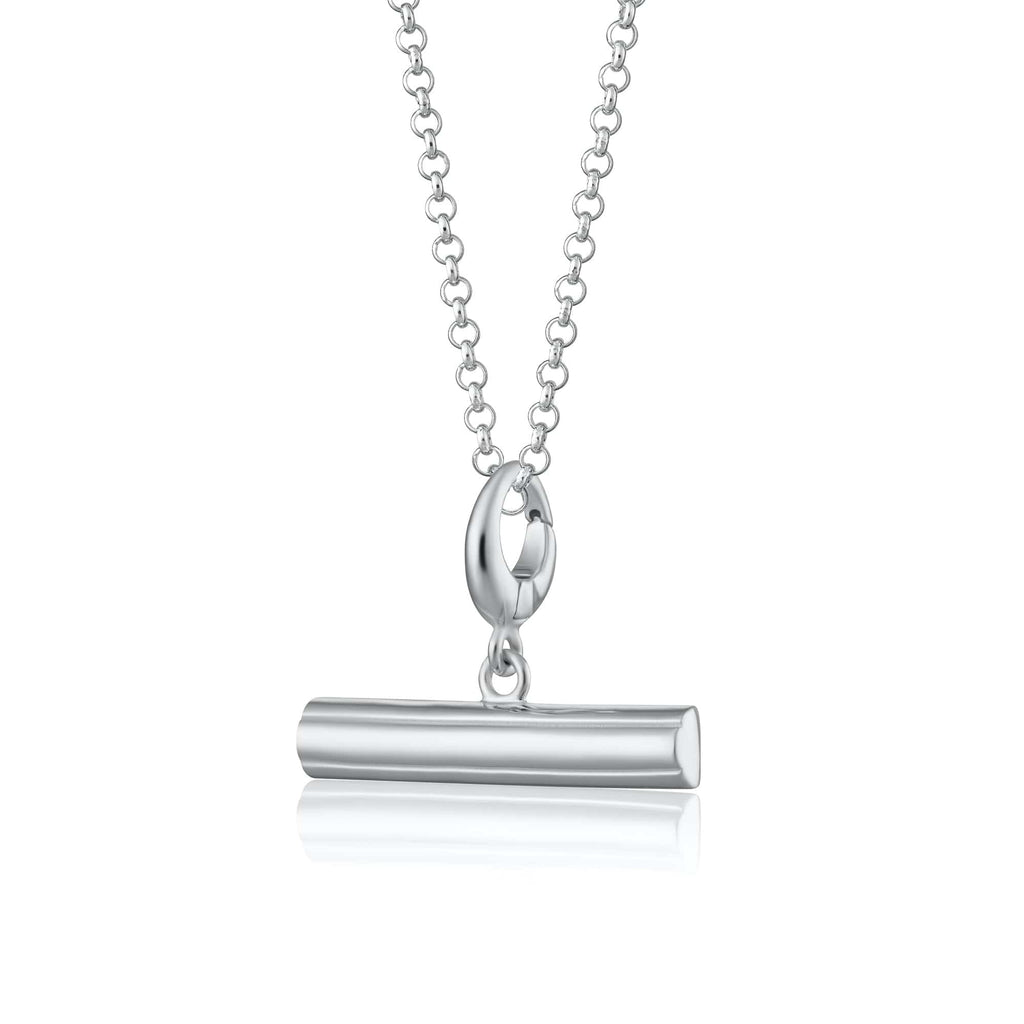 Silber T-Bar Charme Halskette | Shop Nory