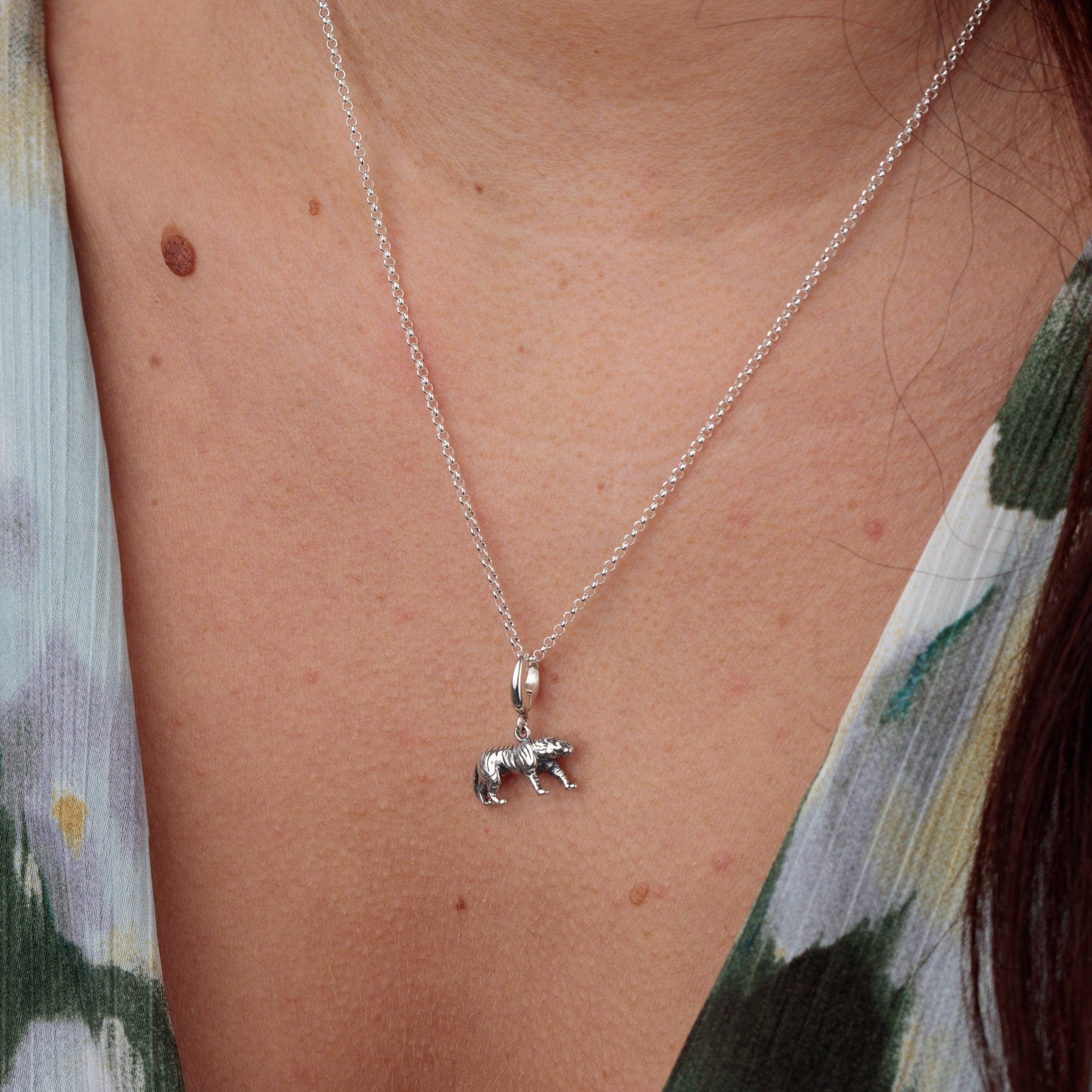 Silber Tiger Charm Halskette | Shop Nory
