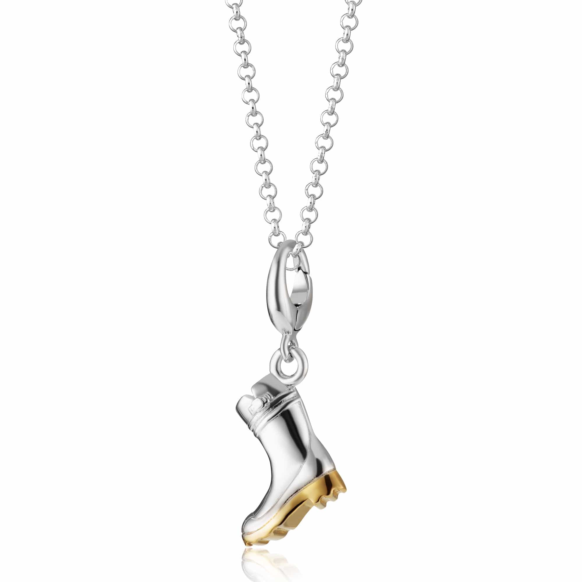 Silber Wellington Stiefel Charm Halskette | Shop Nory