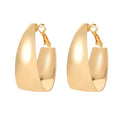 Einfache Übertriebene Glänzende Metallringohrringe | Shop Nory
