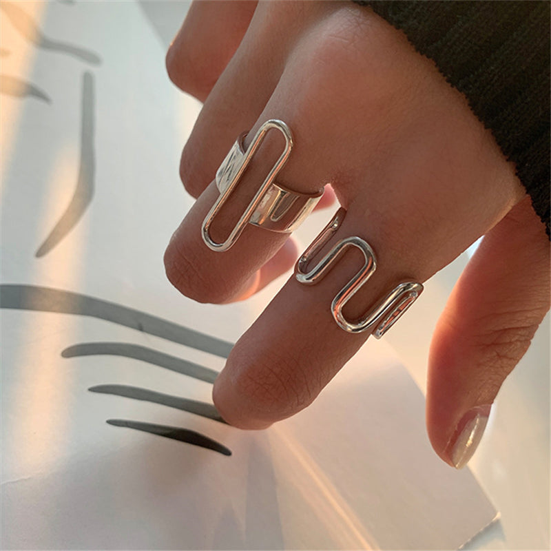 Einfacher geometrischer Bogenring | Shop Nory