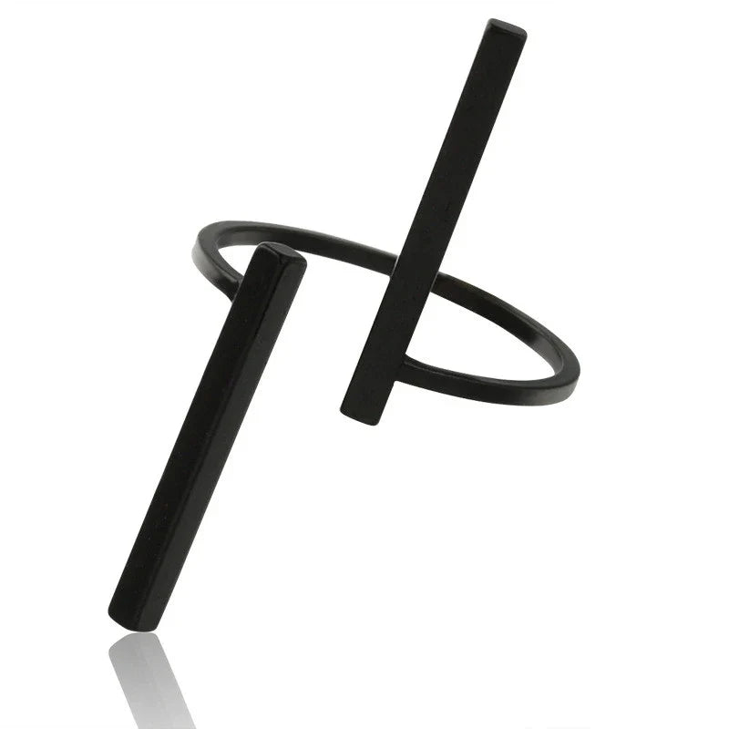 Einfacher Stil Langer Streifen Geometrischer Offener Ring | Shop Nory