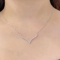 Einfaches V-förmiges Zirkon-Halsband | Shop Nory