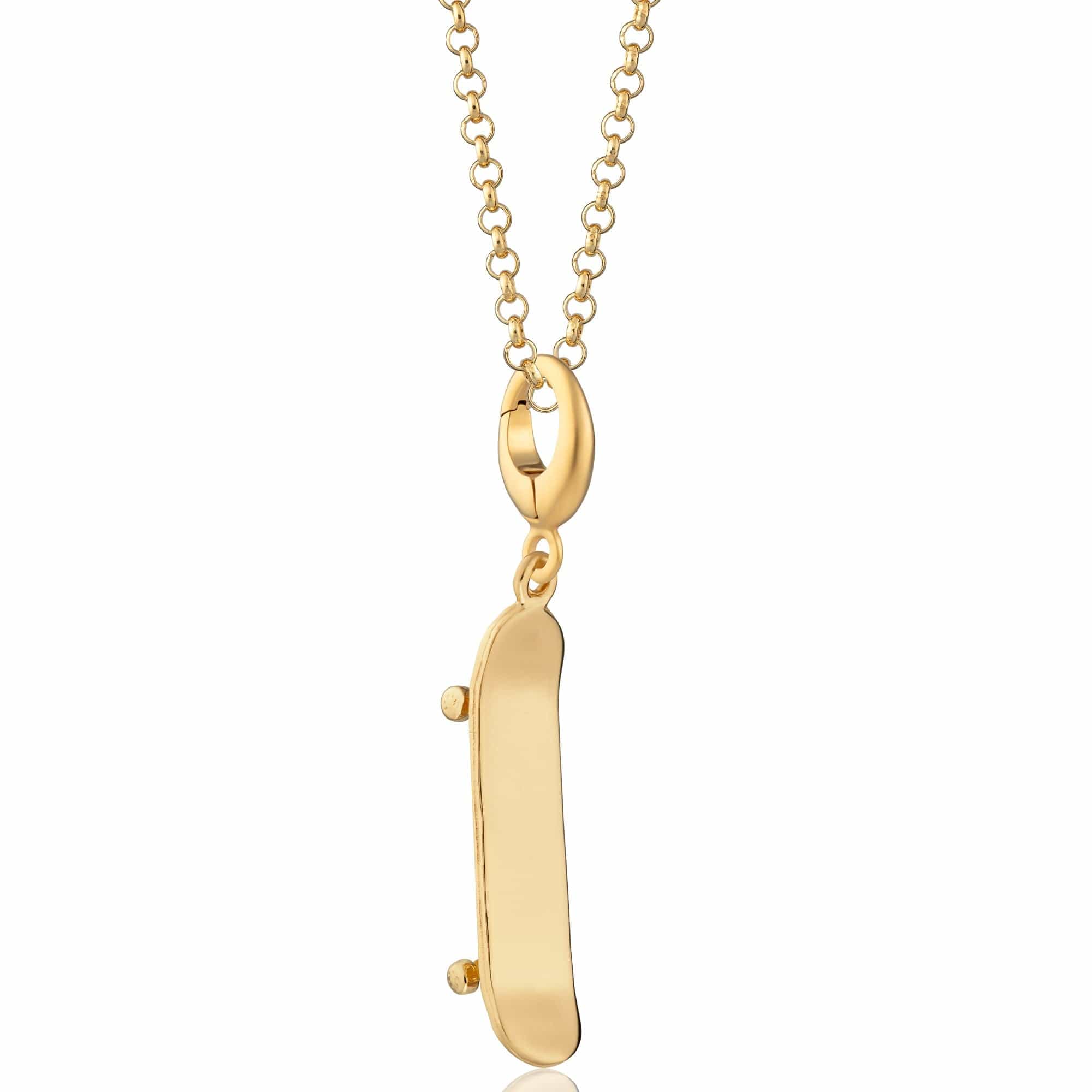 Gold Skateboard Charm Halskette | Shop Nory