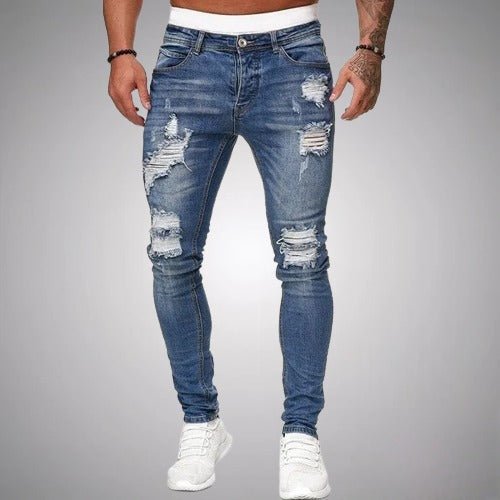 Dehnbare Ripped Jeans für Männer