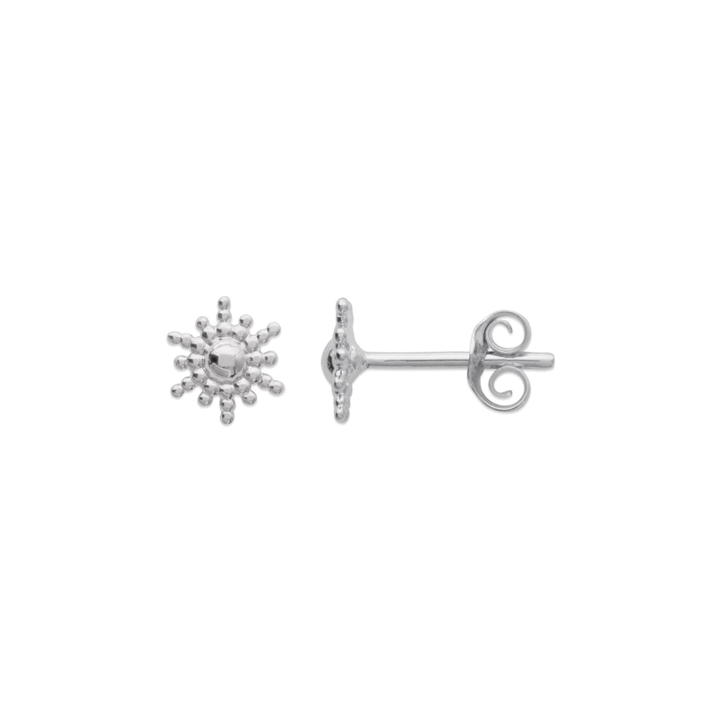 Sonnen Ohrstecker aus 925 Silber – zarte & funkelnde Silberschmuck-Stecker | Shop Nory