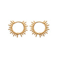 Sonnenstrahl-Creolen vergoldet - Creolen Sonne für Damen | Shop Nory