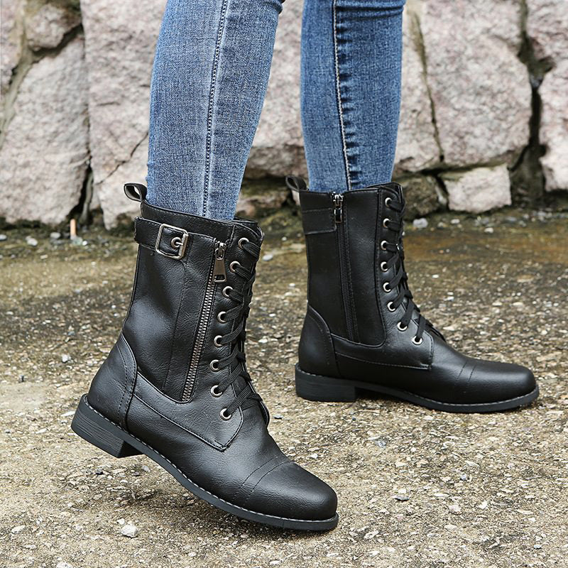 Orthopädische Stiefeletten mit seitlichem Reißverschluss