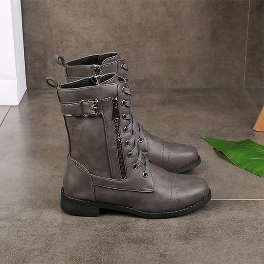 Orthopädische Stiefeletten mit seitlichem Reißverschluss