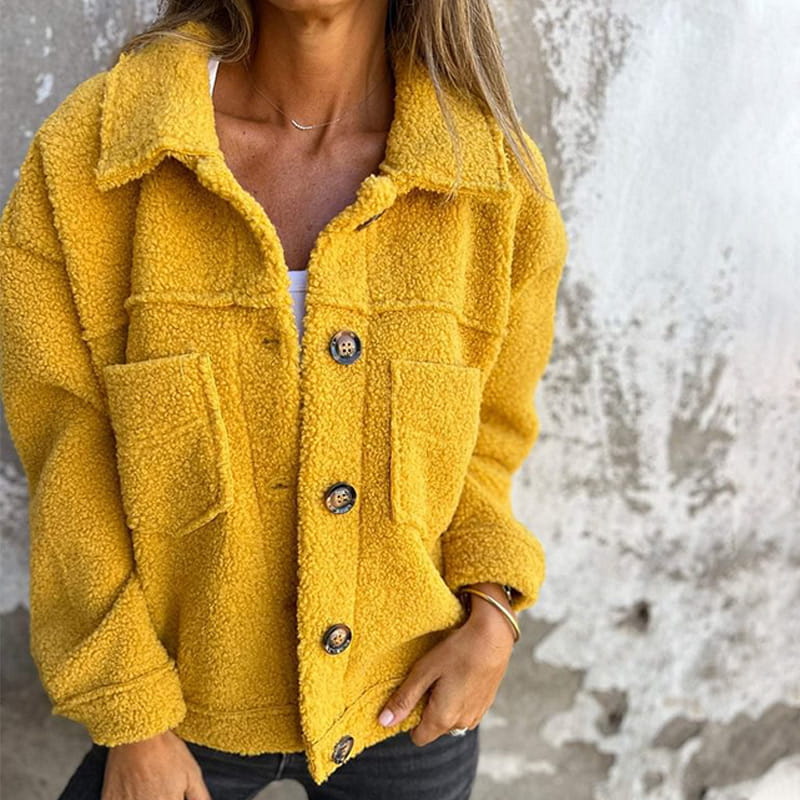 Kurze Warme Bouclé Jacke