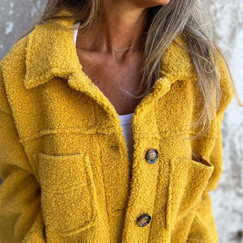 Kurze Warme Bouclé Jacke