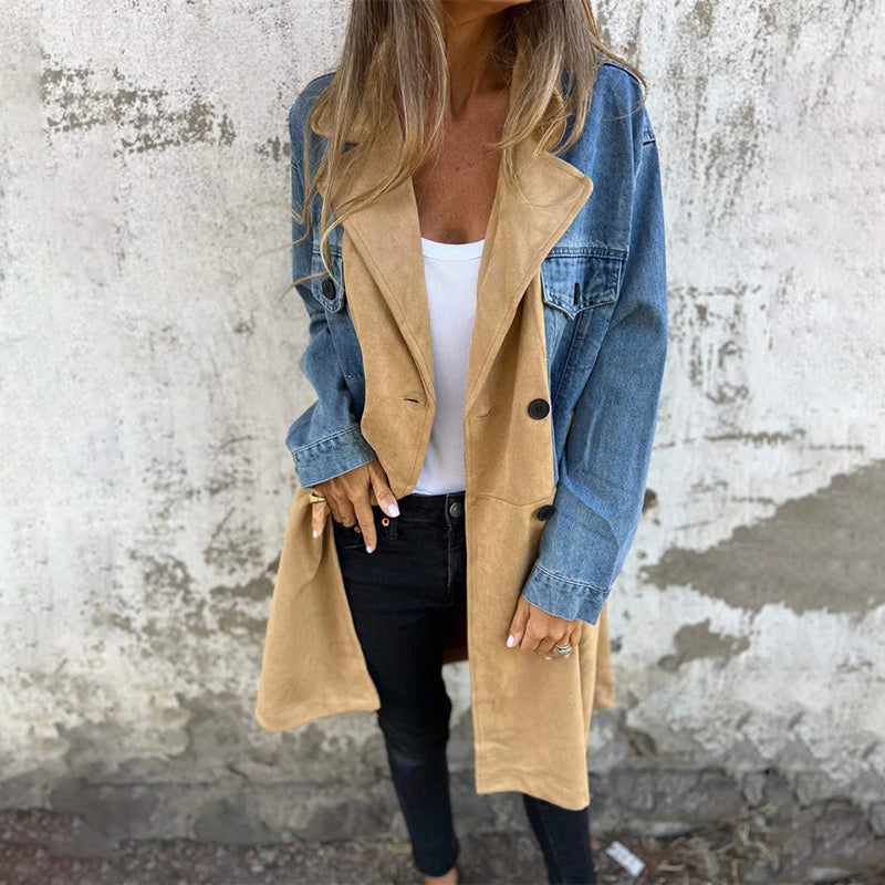 Eleganter Denim-Trenchcoat