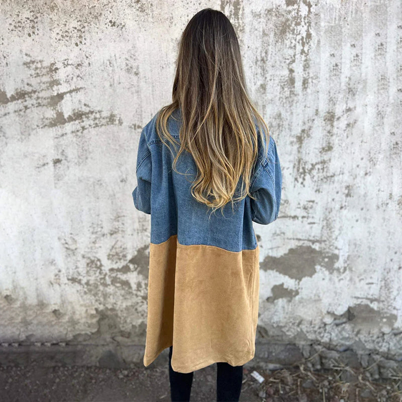 Eleganter Denim-Trenchcoat