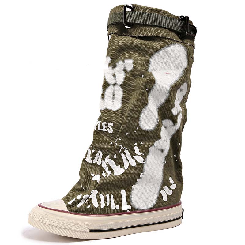 Modische Retro-Stiefel für Damen, flach & lässig