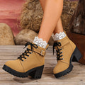 Kampfstiefeletten mit Absatz, Spitze und Schnalle Shopnory Shopnory