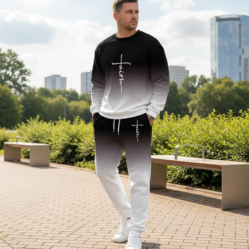 Herren Trainingsanzug Sport Set Atmungsaktiv