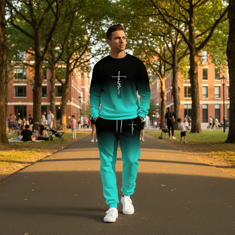 Herren Trainingsanzug Sport Set Atmungsaktiv