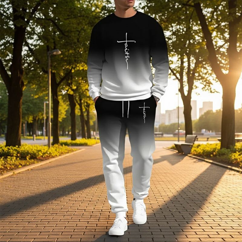 Herren Trainingsanzug Sport Set Atmungsaktiv
