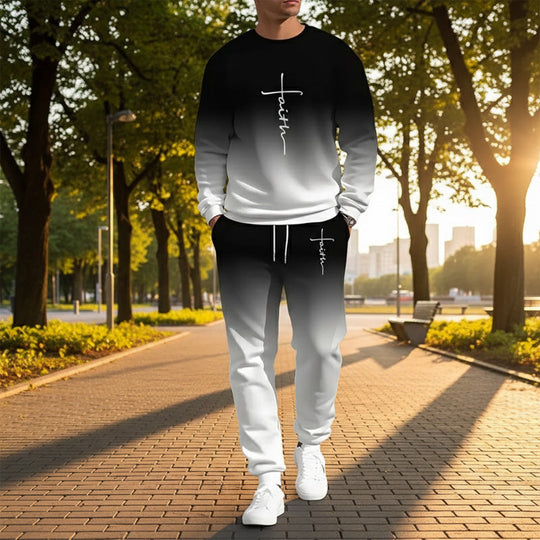 Herren Trainingsanzug Sport Set Atmungsaktiv