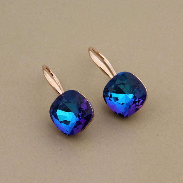 Quadratische Blaue Trendohrringe | Shop Nory