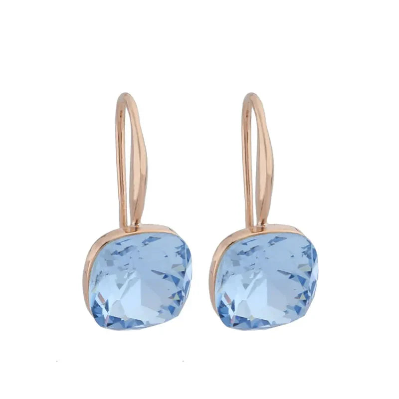 Quadratische Blaue Trendohrringe | Shop Nory