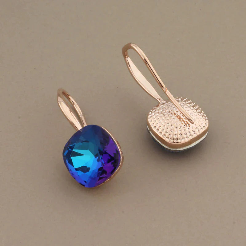 Quadratische Blaue Trendohrringe | Shop Nory